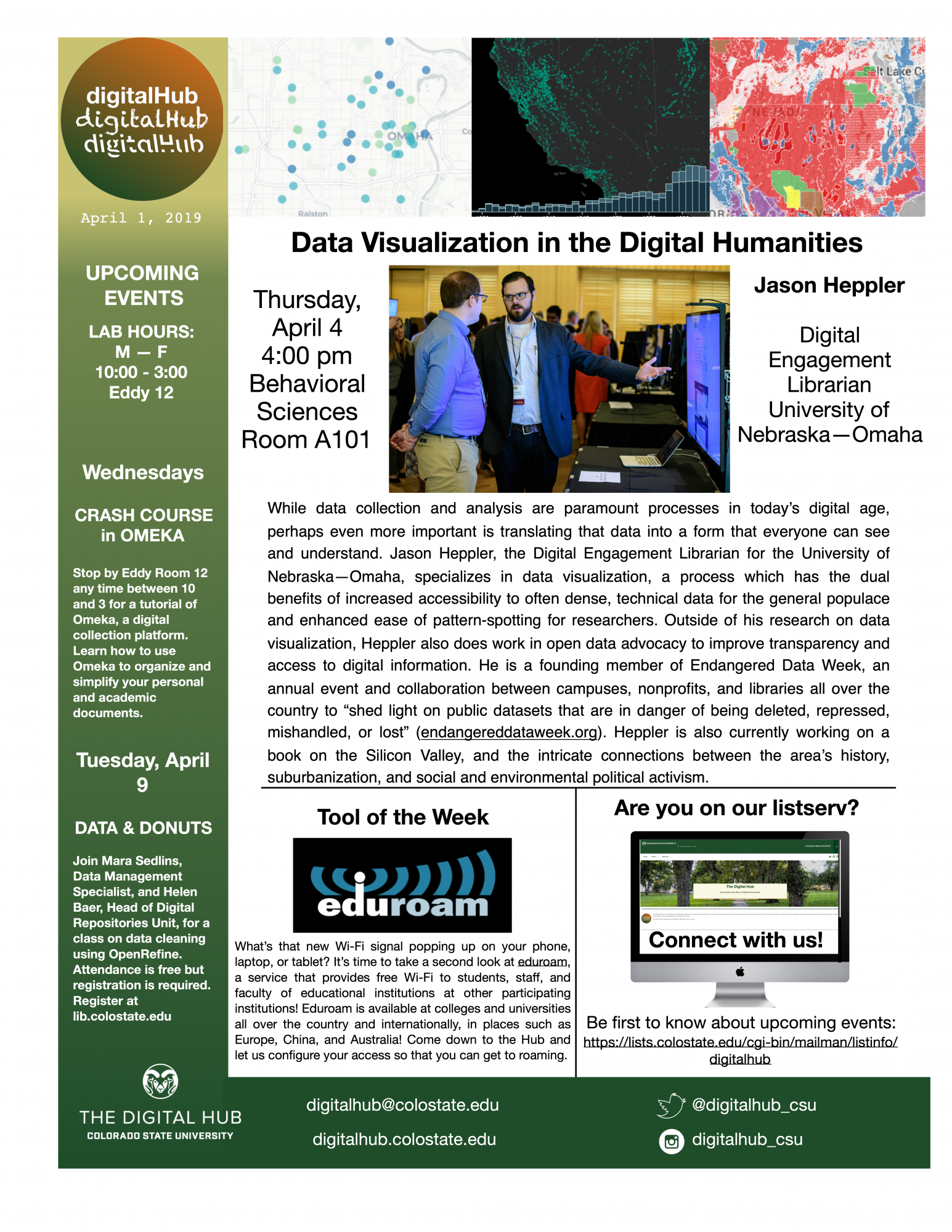 April 1 newsletter for the Digital Hub